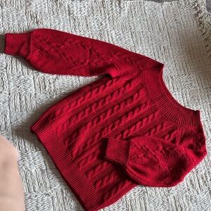 New York & Company Off-the-Shoulder Red Sweater